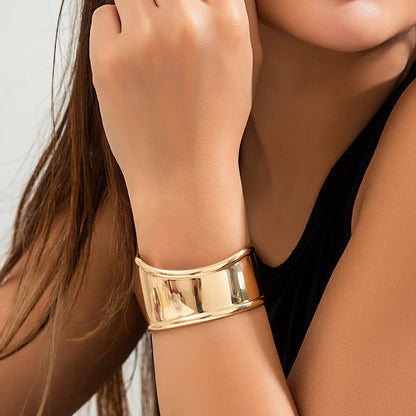 Eclipse - Wide Cuff Bracelet Gold SIlver