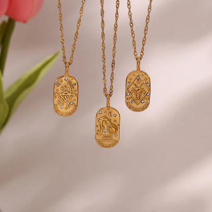 Weven Design Zodiac Gold Necklace