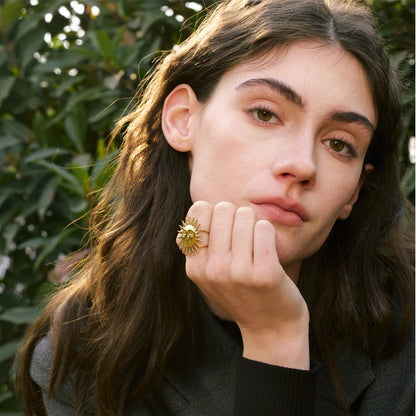 Solstice -18k Sun Open Adjustable Ring