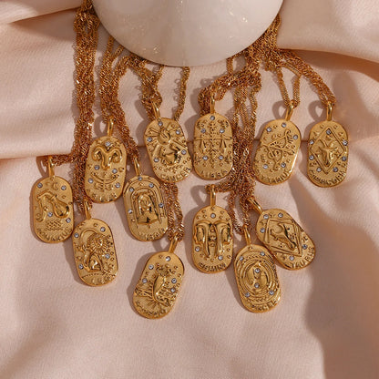 Weven Design Zodiac Gold Necklace
