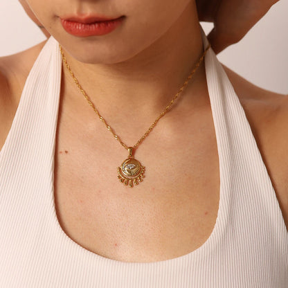 Celestial Unity - Gold Evil Eye Necklace
