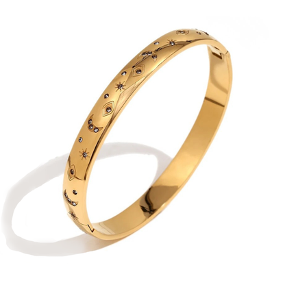 Evil Eye - Gold | Sailver Bangle Bracelet