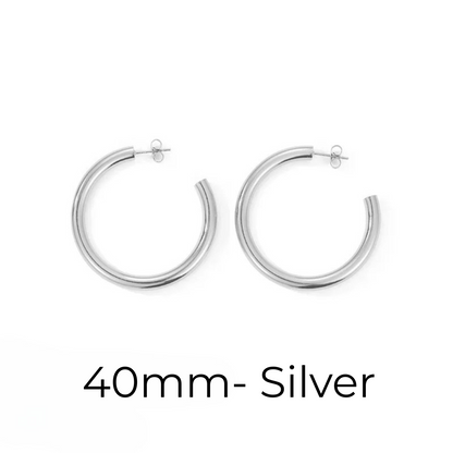 Hoop Earrings– Gold & Silver Sizes 20–50mm