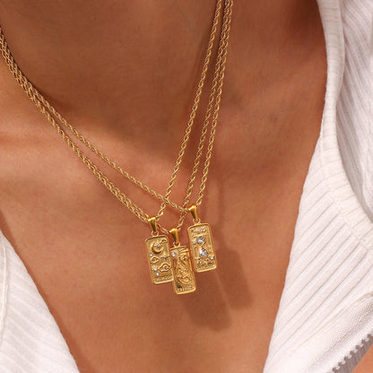 Strength - Tarot card  18k Necklace