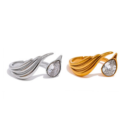 Wings of Light – Adjustable Ring  Gold / Silver