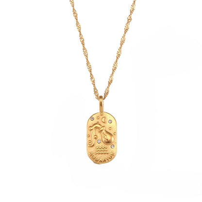 Weven Design Zodiac Gold Necklace