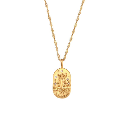 Weven Design Zodiac Gold Necklace