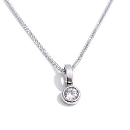 Lumière - Dainty Round Bezel Gold | Silver Necklace